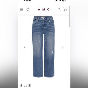 AMO Women's Straight Leg Jeans in Blue